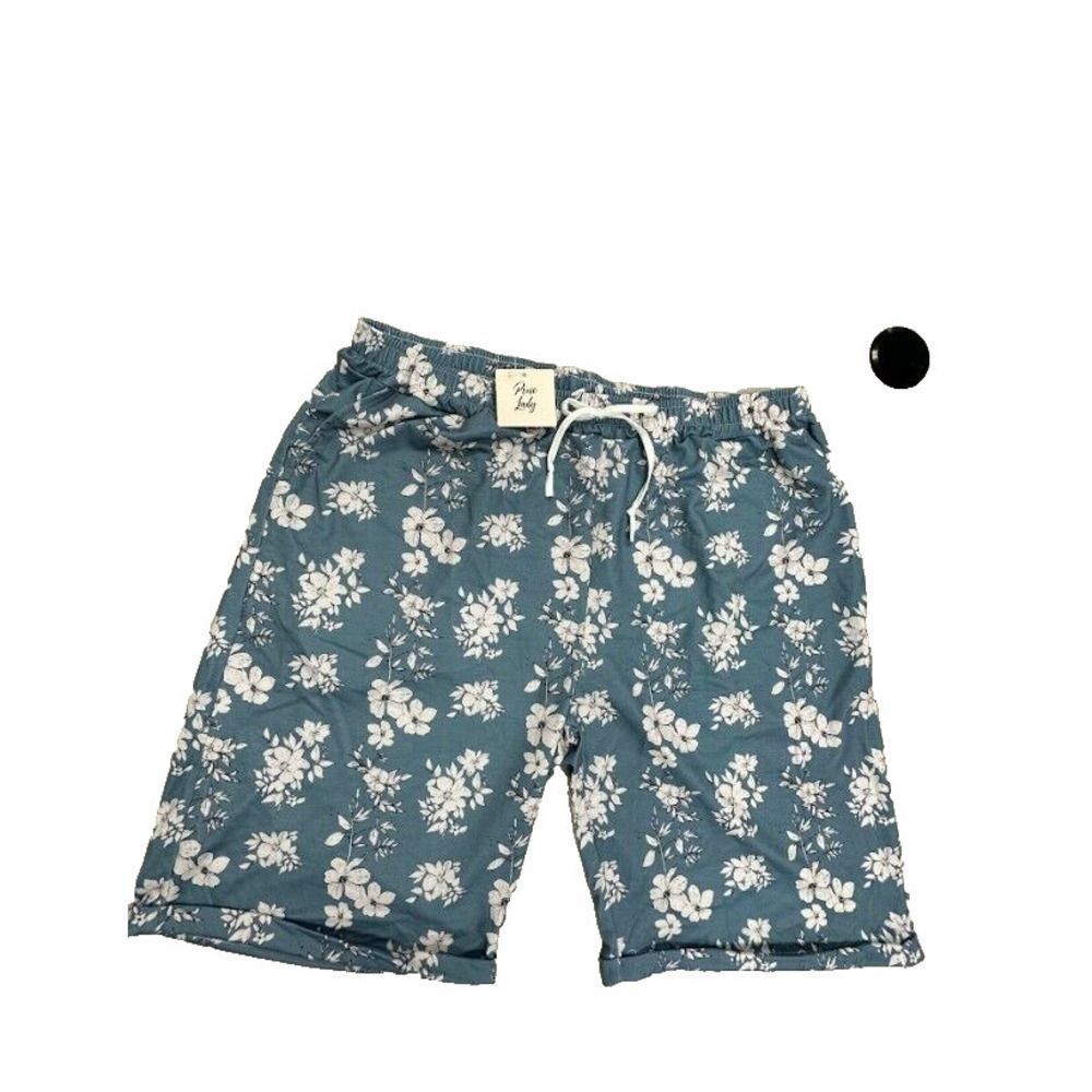 Pixie Lady Womens Pull On Floral Multicolor Shorts Size 2X